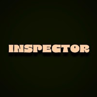 the word inspector on a black background